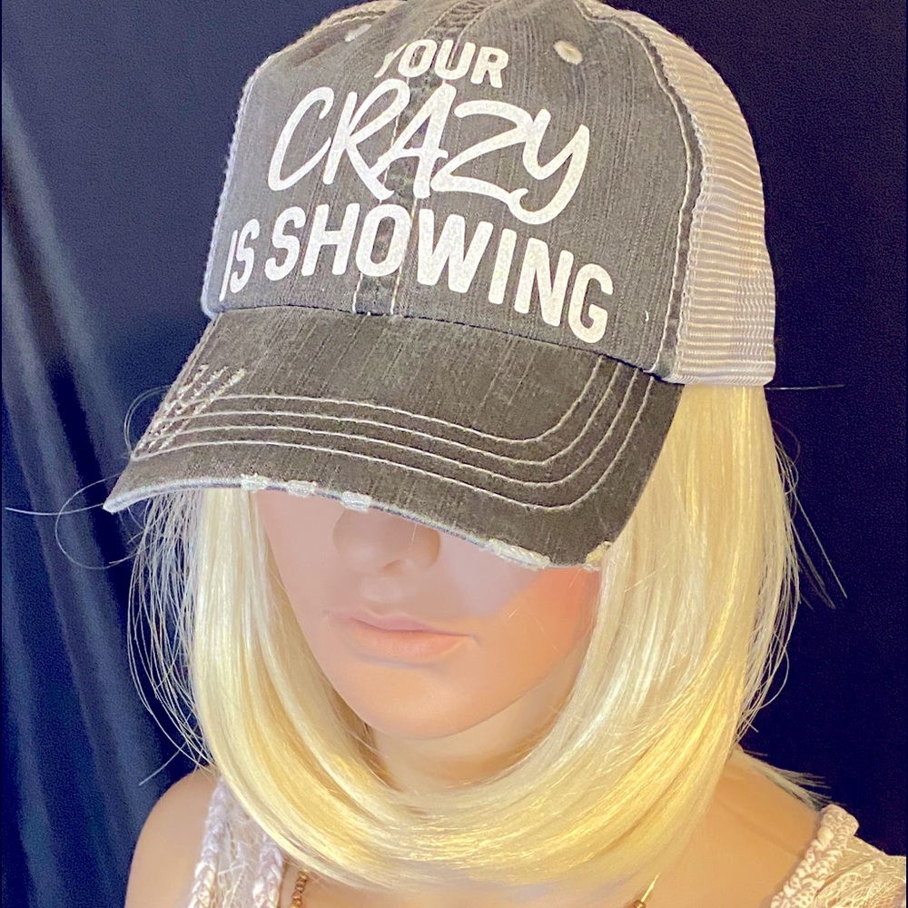 Your Crazy is Showing Baseball Cap! 💕🧢😜